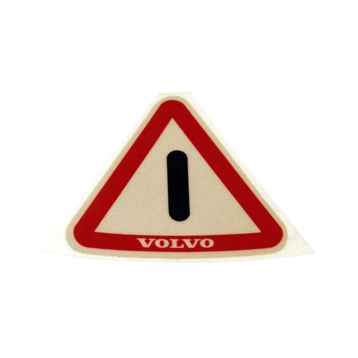 Volvo Sticker dørreflektorende 140+164 udråbstegn trekant Volvo varenr. 1203249