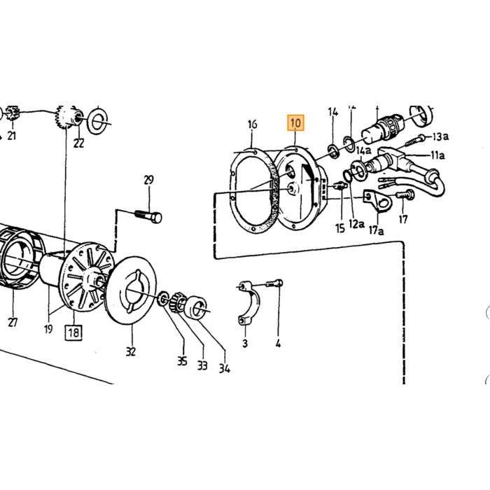 Volvo Bagakseldæksel alle typer Spicer differentiale 240 1984+ (med kilometertællersensor) 740 760 780 Volvo varenummer 1209772
