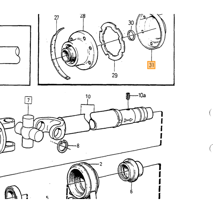 Volvo Leje til 1220843 Hardy skive-gummi universalled 240+260 1988+ 740+940+960+S90+V90 Volvo varenummer 1209862