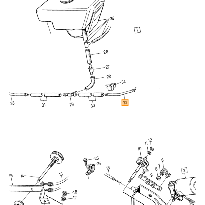 Volvo Kontraventil vinduesviskersprinklerbeholder 240 bag ventil 140 1640 til kontraventil Volvo varenummer 1210139