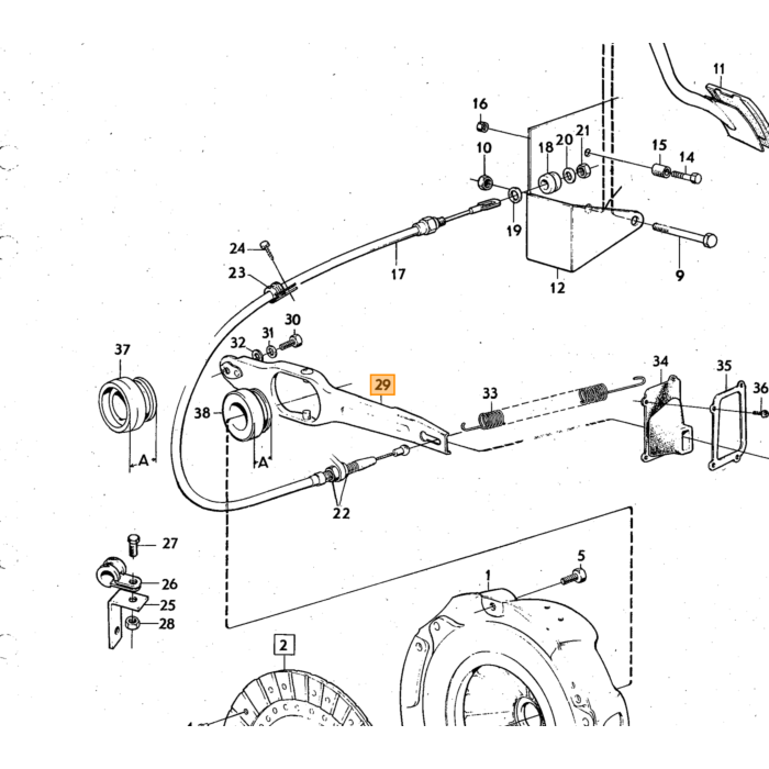 Koblingsgaffel Amazon B20 + 140 + 240 original Volvo