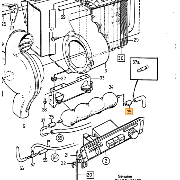 Volvo Stik vakuumsystem 240 940 740 780 960 760 Volvo varenummer 1215591