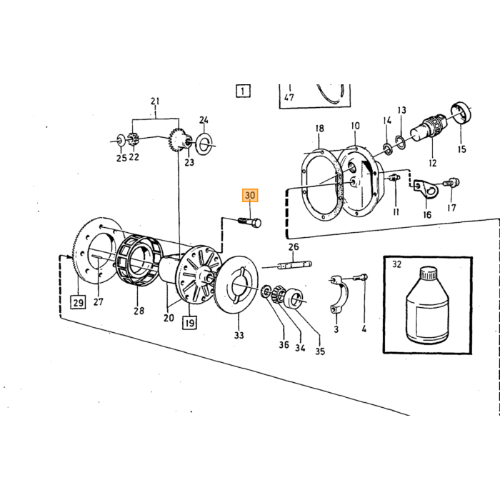 Volvo Bolt kronhjul bagaksel Amazon+800 142 144 145 164 240 260 979650 Volvo varenummer 1217099