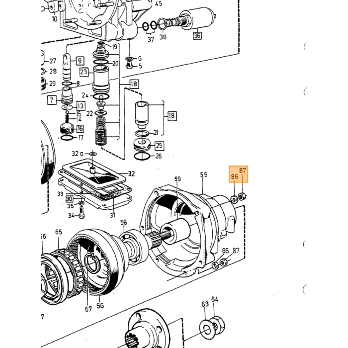 Volvo gearkasse overdrive pakning type P Volvo varenummer 1220889