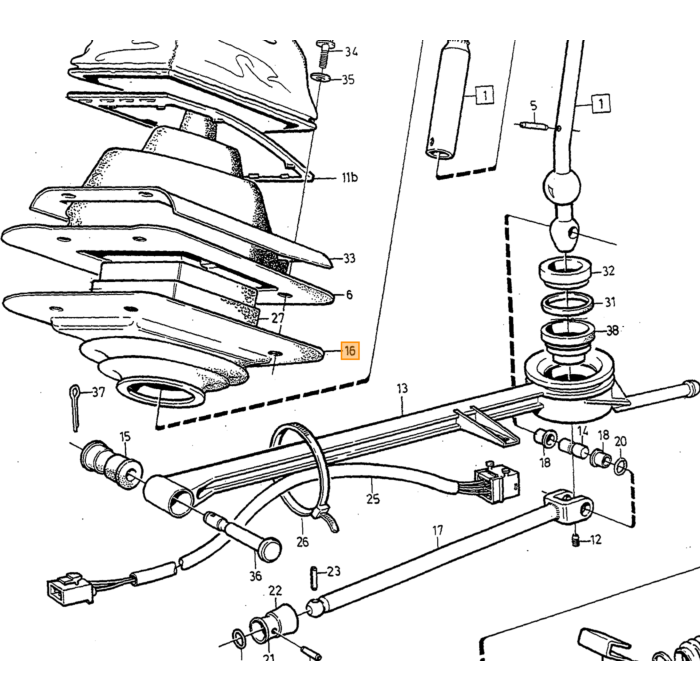 Volvo Hef strip gearstang 240 + 260 + 740 + 940 bakgear M45 + M46 + M47 + Til Volvo Volvo varenr. 1220894