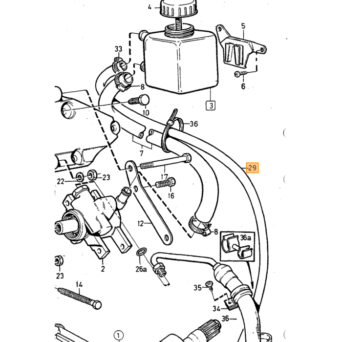 Volvo Trykslange servostyring returslange 240+260 pr. meter indv 9 5mm udv 15 4 Volvo varenummer 1228399