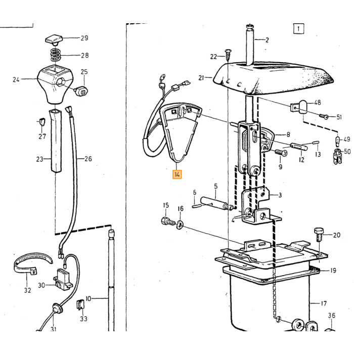 Volvo Automatgearkasse Kontakt BW35+BW55+AW70+AW71 240+260 Volvo varenummer 1234386