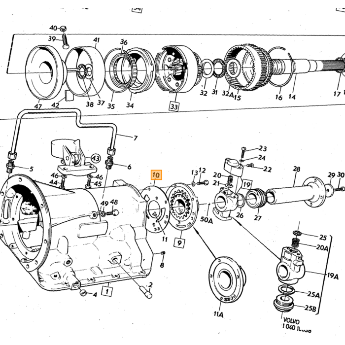 Volvo Gummibøsning til dør 240+260 Volvo varenummer 1235627