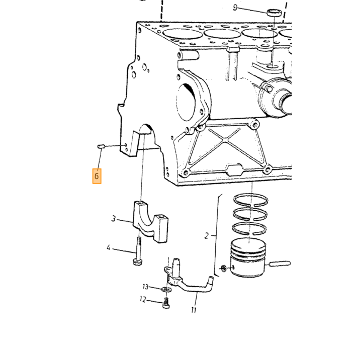 Volvo topstykke 240 260 740 760 diesel Volvo varenummer 1257005