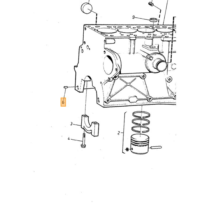 Volvo topstykke 240 260 740 760 diesel Volvo varenummer 1257005