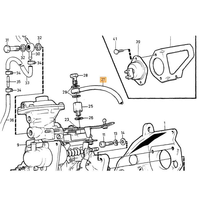 Volvo brændstofrør Volvo varenr. 1257388