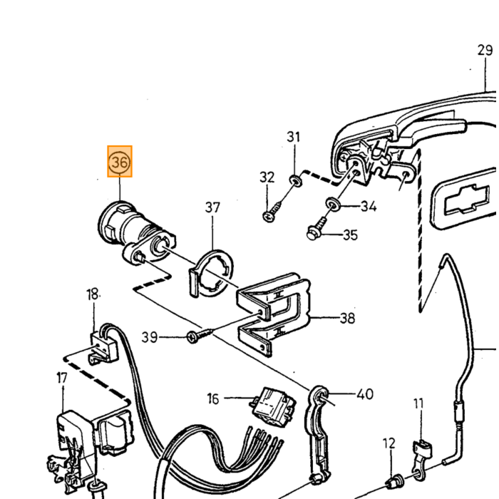 Volvo Dørhåndtagsbeklædning 740 760 780 940 960 V90 S90 Volvo varenummer 1268806