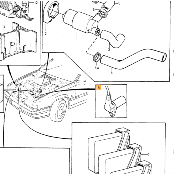 Volvo Pingel sensor 850 Volvo C70 (-2005) S70 V70 (-2000) V70 XC (-2000) : Volvo varenr. 1270492
