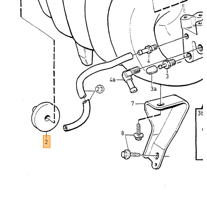 Volvo Krumtaphusventilationsslange 850+C70+S40+S60+S70+S80+V40+V70+XC70+XC90 V40 V70 Xc70 S60 S80 S70 S40 Xc90 (1271771) Volvo varenummer 1271653