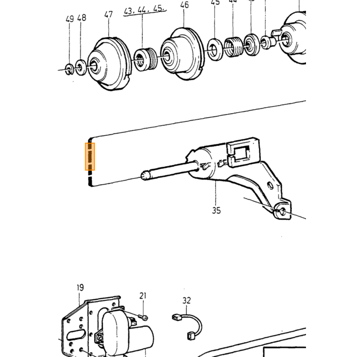 Volvo Chokekabel 240 242 244 245 740 760 1273809 B17 B19 B21 B23 B200 B230. Volvo varenummer 1273809