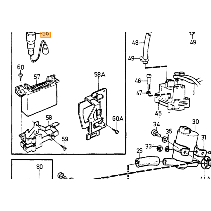 Volvo Lambdasonde 240+740 B21 b23 b28 1 ledning 1980-1984 original Volvo Volvo varenummer 1274367
