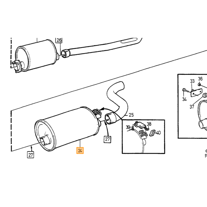 Volvo flangeudstødning 240 740: motortype se instruktion Volvo varenummer 1276031