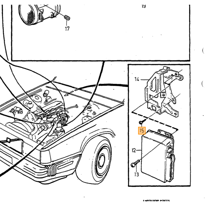 Volvo Oliekøleradapterbeslag mellem motor og filter B19+B21+B23+B200+B230+B27+B28 ikke længere tilgængelig Volvo varenummer 1276680