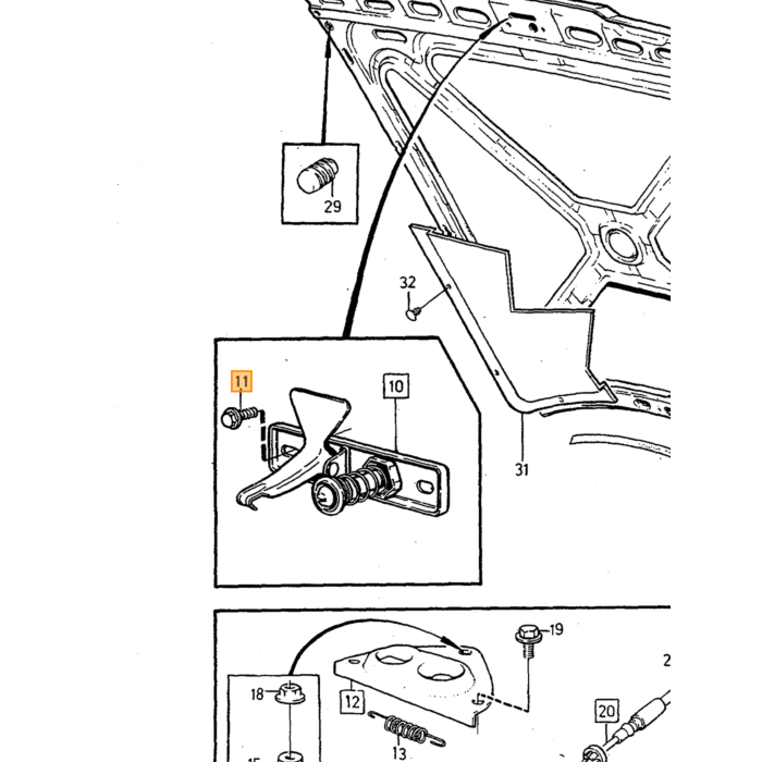 Volvo metalplade 240+260 frontpanel ovenpå (9438066) kan købes brugt på forespørgsel Volvo varenummer 1315503
