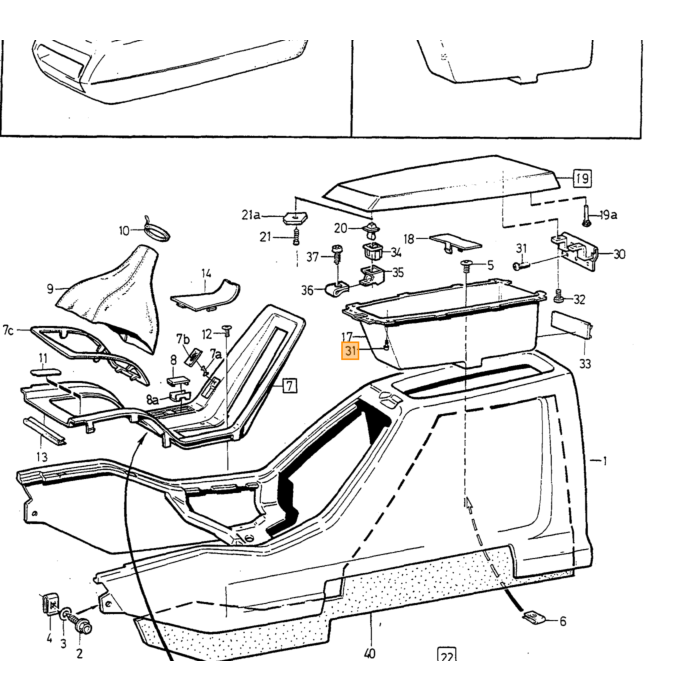 Volvo lysguide midterkonsol 740 940 760 780 belysning ved gearstang Volvo varenummer 1324871