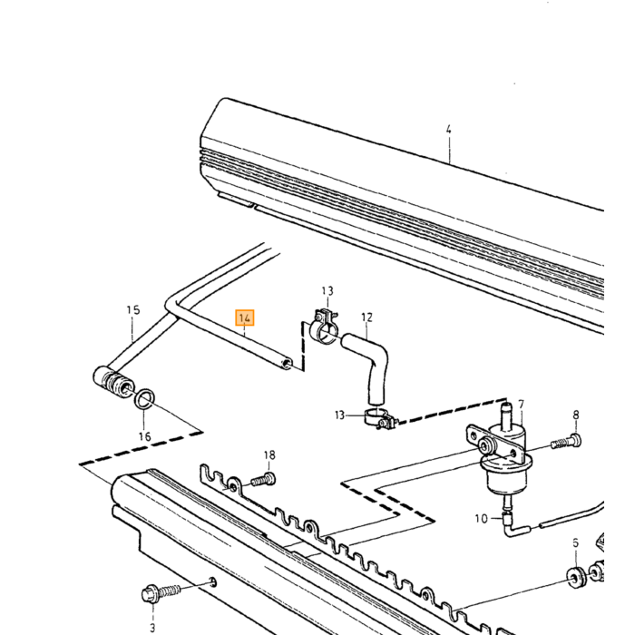Volvo Forbindelsesstykke/ L-stykke/ albuestykke 3,2 mm 240 740 940 850 S/V70 S60 S80 Volvo varenummer 1332455