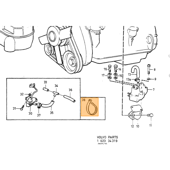 Volvo Magnetkarburator - elektromagnetisk ventil 1-bens 240+740+760 afspærringsventil Pierburg SU ZS Volvo varenummer 1336381