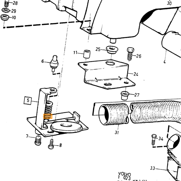 Volvo Luftfilter 740+940 B200 B230 B280 B234 AEFK firkantet 28x20x5cm 740 V90 S90 940 960 780 OEM ref. 9161033 Volvo varenummer 1336397