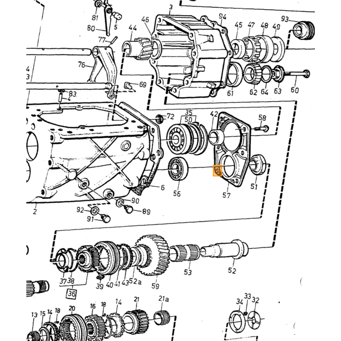 Volvo Gearkassepakning M47 Volvo 240 340 360 740 760 940 Volvo varenr. 1340992