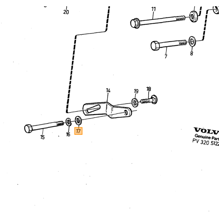 Volvo Sæt blok dynamo spændearm skrueblok 240+740 340 360 Volvo varenummer 1346026