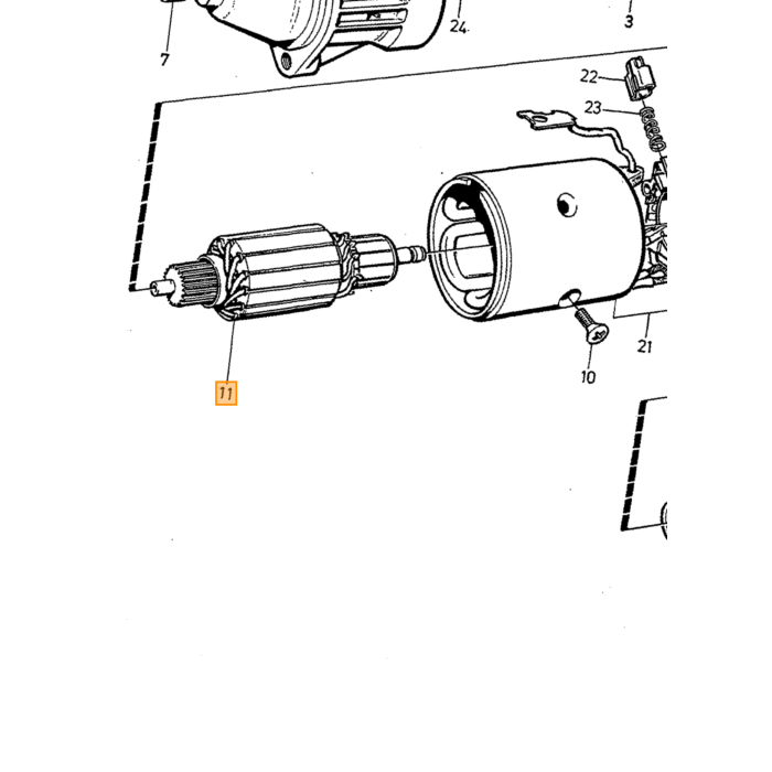 Volvo Startmotor VOLVO 850 960 Volvo varenr. 1363912