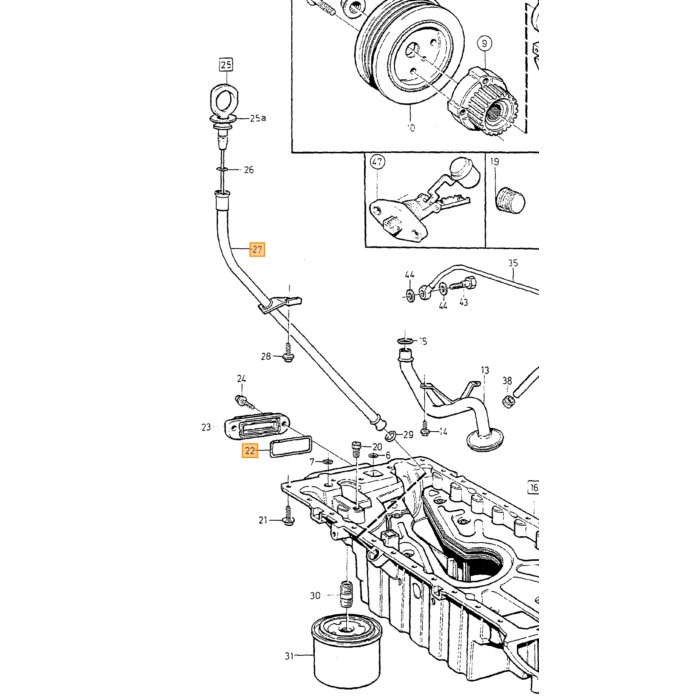 Volvo Oliekølerpakning Benzin Volvo 850 - 960 - S90 - V90 - S70 - V70 - V70 - XC70 - S40 - V40 Volvo varenummer 1366791
