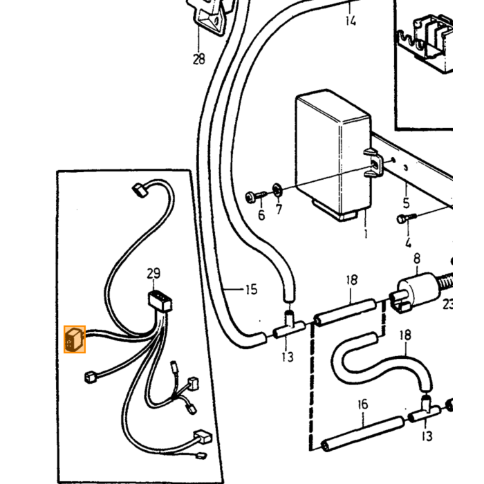 Volvo Fartpilot Pedalkontakt Volvo 740 - 760 - 780 - 940 - 960 - S90 - V90 Volvo varenummer 1367159