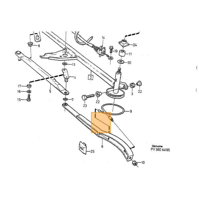 Volvo Viskerkabeldrev 740+760+780+940 960 V90 S90 - Venstre Volvo varenummer 1392958