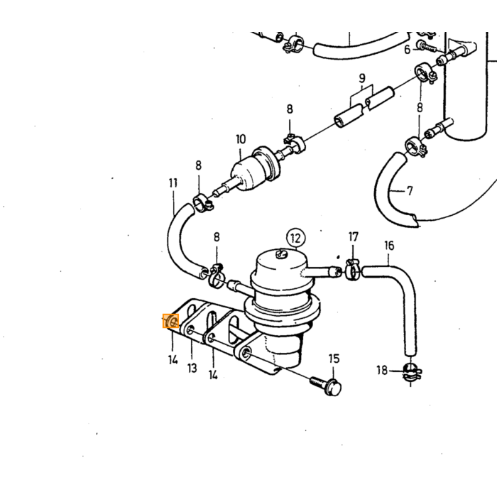 Volvo Pakning gummi hovedbremsecylinder Amazon+140 676257 Volvo varenummer 18677