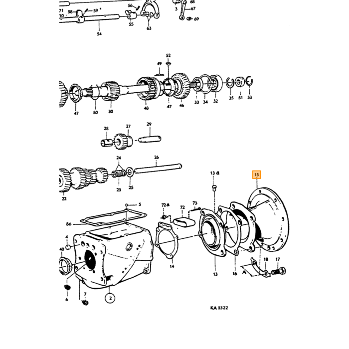 Volvo Gearkasse afstandsstykke 2,15 mm H3+H6 Amazon 121 Amazon 122 S Amazon 220 P1800ES P 210 Duett PV444 P445 DUETT PV544 Volvo varenummer 190686