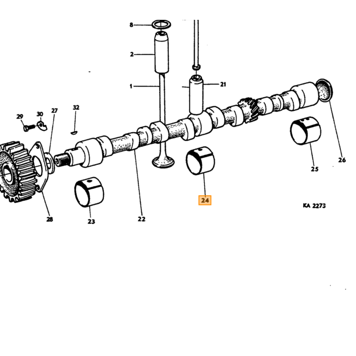 Volvo Svinghjulsbolt 3/8x7/8 UNF(944741) 12.9 starterring B18 B20 B30 191753 Volvo varenummer 191753