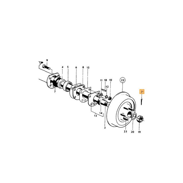 Volvo Bolt UNF 3/8-24x3/4 tommer 19mm differentiale Amazon + PV544 + 1800 + 140 + 164 kardandæksel Volvo varenummer 191807
