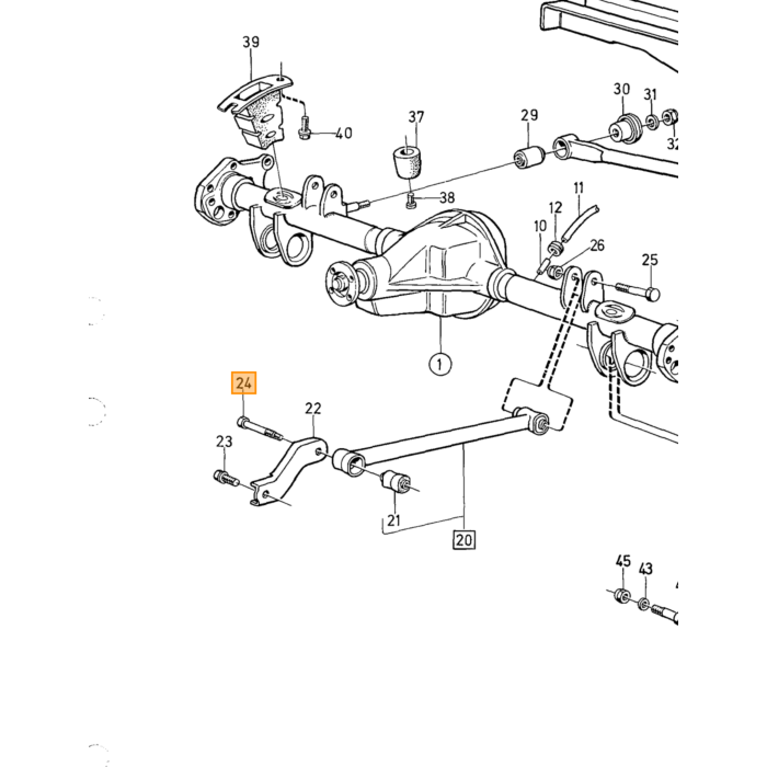 Volvo Bolt UNF 3/8-24x3/4 tommer 19mm differentiale Amazon + PV544 + 1800 + 140 + 164 kardandæksel Volvo varenummer 191807