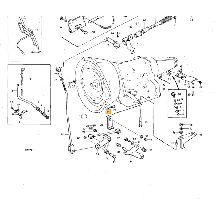 Volvo Antenne forkromet antenne 50 - 120 cm (fjederbelastet antenne) Volvo varenummer 2317