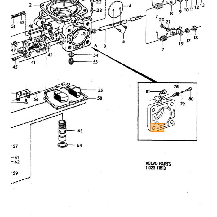 Volvo Bus ringkarburatorsystem Stromberg 175 B18/B20 Volvo varenummer 237308