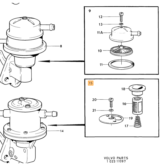 Volvo Bus ringkarburatorsystem Stromberg 175 B18/B20 Volvo varenummer 237308