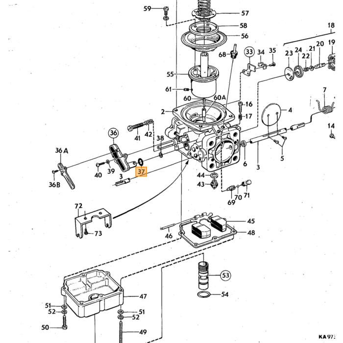 Volvo Gummi ring Stromberg karburator B20+B30 temperaturkompensation ydre Volvo varenummer 237378
