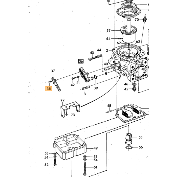 Volvo Boltskrue karburator Stromberg 175 CD B18 B20 B30 Volvo varenummer 237574