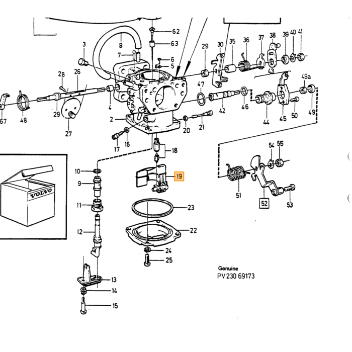 Volvo Float Needle SU HS6 SU HIF Volvo varenr. 237877