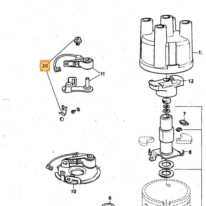 Volvo Spændingsregulator 12 Volt DC Type Model Bosch Volvo Varenummer 238640