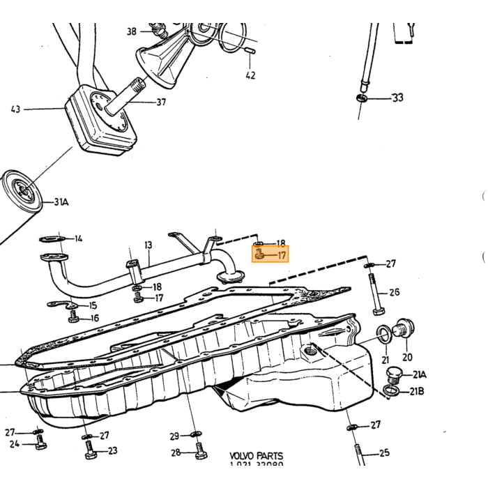 Volvo oliefilter Volvo varenr. 245484