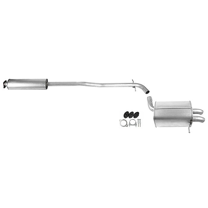 uitlaat set  Xc90 achterste demper en middenpijp 2.5T D5 T6 vanaf katalysator incl montageset