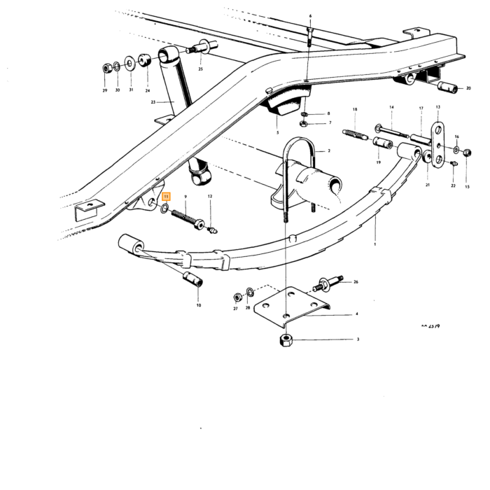 Volvo bladfjeder Duett (sæt til 1 side) 8 blade bag Volvo varenummer 257024
