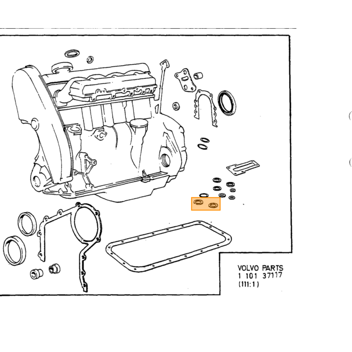 Volvo Manifold Pakningssæt B19+B21+B23+B200+B230 (sættet indeholder 3531326 1378879 271704) 940 240 340-360 740 760 Udvidet sæt Volvo varenummer 271342