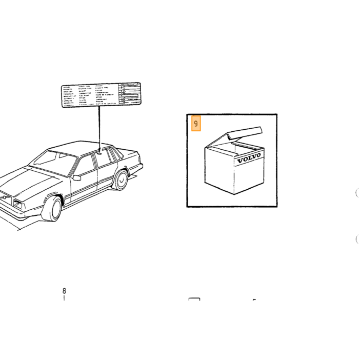 Volvo Bremsekaliber styrestiftsæt for 760+780 -1984 Forbindelsessæt til 1 bremsekaliber Volvo varenummer 272784